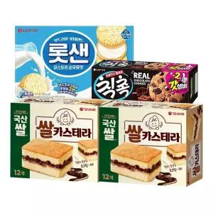 오리온 쌀카스테라 360g x2+칙촉 120g x1+롯샌 315g x1