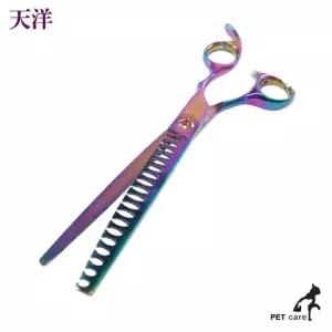 오너클랜 천양 전문가용 19발.티타늄코팅 요술가위 강아지 미용용품 애견용품 애완용품