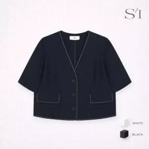 [SI]브이넥 크롭 반팔 자켓(SM-JAE1145)_epc