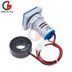 볼트게이지 볼트메타 AC 50-500V 0-100A 광장 LED 디지털 전압계 전류계 110V 220V 자동차 테스터 감지기