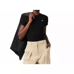 라코스테 LACOSTE 여성 립조직 슬림핏 반팔 티셔츠 TF5538-55G 031
