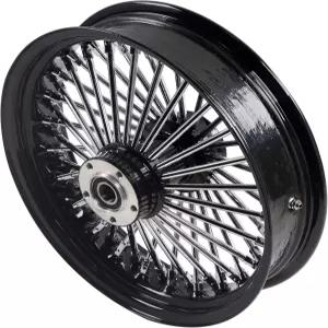 팻플렉스 16인치 후륜 크롬 스포크 블랙 3.5인치 림 00-07 할리 다이나/소프트테일/투어링용 - 듀얼 베어링