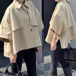 S/S)엘제이룩 하프케이프바바리 1color 코튼 판쵸 바바리