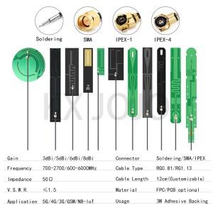 블루투스 안테나 GSM/4G/LTE/5G 이중 주파수 내장 PCB 무 지향성 고 이득 카드 라우터 커넥터 IPX/납땜 1pc