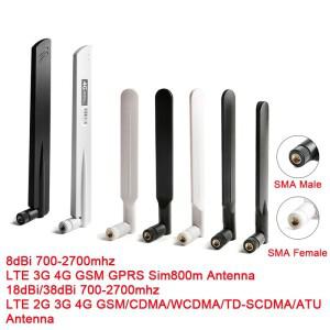 LTE/2G/3G/4G/GSM/CDMA/WCDMA/TD-SCDMA/ATU 라우터 모뎀 700-2700mhz 용 핫 4G LTE 8dbi 38DBI SMA Male 커