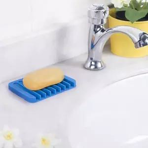실리콘 욕실 비누받침 블루 색상 비누용품
