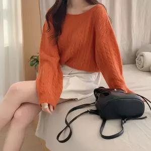 [옷자락] 여성 벚꽃 무드 브이넥 꽈배기 니트
