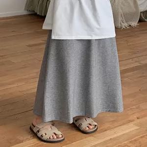 올데이 소프트 A라인 롱 스커트 (2 color)