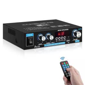 홈 오디오 AK35 HiFi Bluetooth 50 미니 스테레오 파워 리시버 20 채널 RMS 30W x 2 Max 200W 출력 시어터