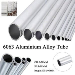 알루미늄 파이프 외경 60mm 내경 18mm 직선 200mm 500mm 길이 원형 6063 합금 튜브 기계 DIY용
