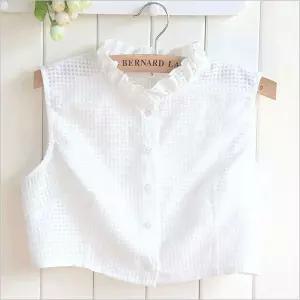 넥케이프 가짜 프릴 블라우스 페이크카라 이너카라 Fzm3+7yPh