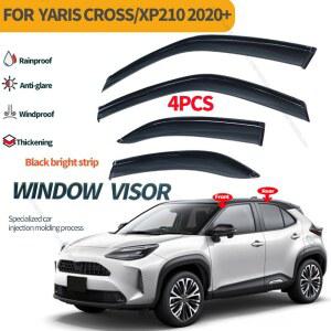 창문빗물막이 TOYOTA YARIS CROSS 디플렉터 사이드 윈도우 RAIN 샤인 눈썹 바이저 XP210 BLOCK
