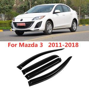 창문빗물막이 MAZDA 20132018 차량용 레인 바이저 웨더 몰딩 트림 윈드 디플렉터 윈도우 슬림 벤트 가드