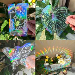 PVC몰딩 PVC 3D 무지개 행성 포수 접착 고양이 우주선 스티커 태양 SUNCATCHER