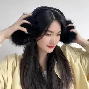 블랙 쁠리즈 귀마개 왕방울 털 왕 귀마개