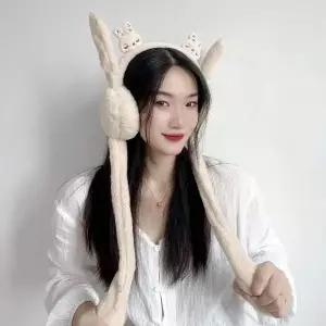 생활용품 쫑긋 토끼 움직이는 귀마개 패션귀마개 겨울귀도리