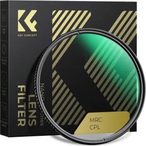 55mm 원형 편광판 필터 K F 컨셉 HD 28층 초슬림 멀티 코팅 CPL 렌즈 나노-X 시리즈