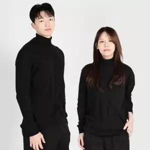 [베루스] 남녀공용 면 긴목폴라티셔츠