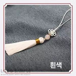 미니전통수술 흰색 복주머니 자개공예 미니복주머니