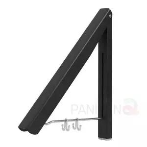 폴딩 AJX819M5 벽걸이행거 더블 블랙 공간활용행거 접이식벽걸이 빈틈옷걸이 벽부착행거 벽옷걸