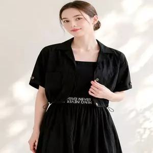 [레코브](레코브) 자수 스트링 크롭 반팔 자켓(LC61C7JK537S)