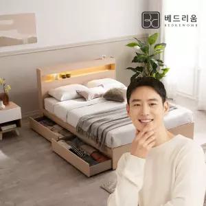 [베드리움]시그널 LED 서랍침대Q-릴렉서 유로탑 (M)