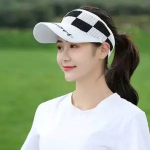 체커보드 니트 썬캡 통기성 좋은 패션 농사 모자 아웃도어 활동 모두팜