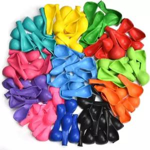 콜라비아 100PCS 파티 풍선 12인치 프리미엄 다양한 컬러풀 생일 크리스마스 결혼식 기념일 및 휴가용 강력