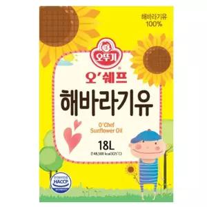오뚜기 오쉐프 해바라기유 18L