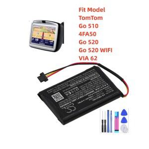 호환 TomTom Go 510 4FA50 Go 520 Go 520 WIFI VIA 62 AHA11110004 AT6 P5 P6용 GPS, 내비게이터 배터리 1100mAh / 4 07Wh