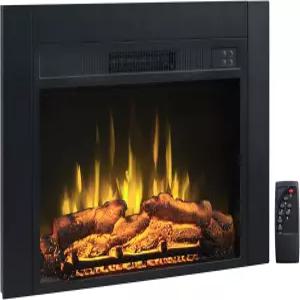 Efiretric 아담 전기 벽난로 삽입 전면 트림 키트 포함 23인치 W x 17인치 H EF447 1500W 히터 리모컨 및