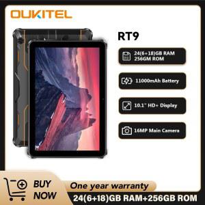 게임용태블릿 OUKITEL RT9 태블릿견고한 태블릿 10 1인치 방수 11000MAH 디스플레이 14 RAM 256GB PC 24GB HD 안드로이드 배터리