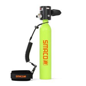 SMACO 미니 스쿠버 탱크 0.5L 수중 호흡용 휴대용 소형 다이빙 재사용 가능 실린더 폐 공기 긴급 구조 보트 청소 백업 공급원 포니 보틀 S300