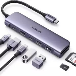 UGREEN Revodok 1071 USB C 허브  7 in 1 도크 4K HDMI 100W PD 충전 USB-C