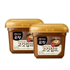 청정원 순창 고깃집된장찌개양념 얼큰한맛 450g 2개 진한 소고기 육수