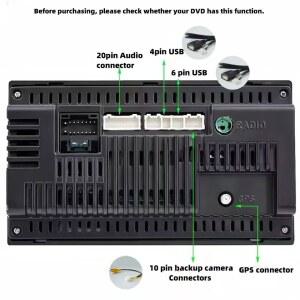 호환 10핀 RCA 비디오 케이블 또는 안드로이드 라디오 액세서리용 4핀/6핀 USB 코드 백업 카메라 어댑터 배선 커넥터 네비게이션