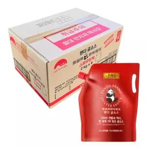 이금기 팬더 굴소스 스파우트 2kg 6개 한박스 대용량 소스 파우치