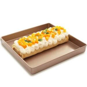 11IN 정사각형 스틱 베이킹 두꺼운 탄소강 케이크 쿠키 금형 피자 BAKEWARE 도구 트레이 시트