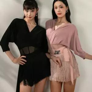 어린이 라틴댄스복 여아 공연복 주니어 라틴 댄스연습복 댄스브