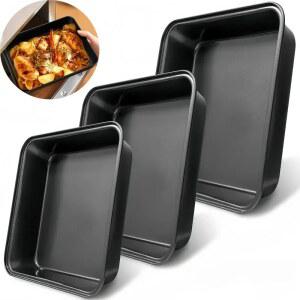 탄소강 NONSTI 로스팅 직사각형 베이킹 트레이 로프 DIY 케이크 BAKEWARE 용품 토스트 접시 과자 주방