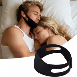 CPAP 사용자를 위한 여행용 턱 스트랩 입을 다물게 하는 수면 무호흡증 헤드기어 수면용 코골이 방지