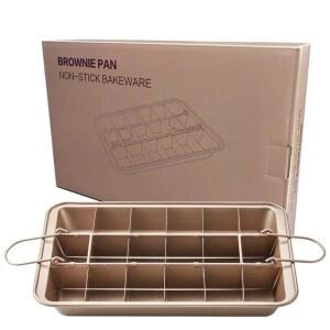 1PC 베이킹 접시 스틱 BAKEWARE 스퀘어 브라우니 금형 격자 초콜릿 주방 케이크 디저트
