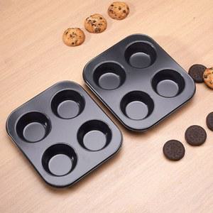 구멍 스틱 컵케익 베이킹 트레이 탄소강 머핀 타트 케이크 BAKEWARE 주방 계란 라운드 금형 비스킷