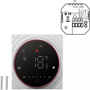 보일러 난방 시스템 가정용 스마트 온도 조절기 프로그래밍 가능 LED 디스플레이 디지털 AC95 240V 얇은