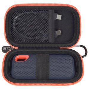 SanDisk 1TB 2TB 4TB 500GB 8TB 익스트림 휴대용 SSD와 호환되는 하드 케이스 - 최대 1050MB/S 외장 솔리드 스테이트 드라이브. USB 케이블용 여행용 홀더 검은색 및 주황색 지퍼가방 전용