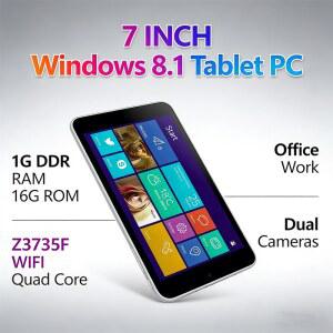 가성비태블릿 7인치 윈도우 태블릿 PC 1GDDR RAM Z3735F 카메라 WIFI 듀얼 쿼드 코어 사무용 16GROM