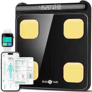 체중 FSA HSA 자격을 갖춘 런스타 스마트 저울 체질량지수 BMI 체지방률 및 근육량을 28까지 8전극 디지털
