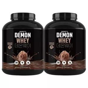 (매장정품)1+1 데몬웨이 2kg x2 근육 헬스 초코 웨이 WPC 프로틴 단백질 가루 보충제 파우더