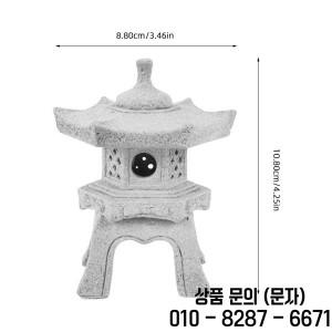 미니어처 석등 조각상 일본식 선(禪) 정원 분재 수족관 파티오 풍경 아시아 야외 장식