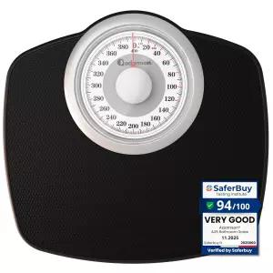 아담슨 A25W 체중계 - 최대 400파운드 5.3인치 다이얼 12.4인치 x 10.2인치 플랫폼 미끄럼 방지 고무 표면